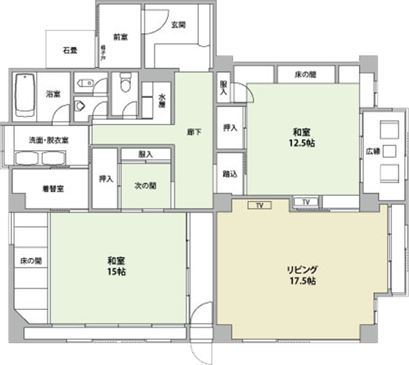 スイート「初雁」の図面