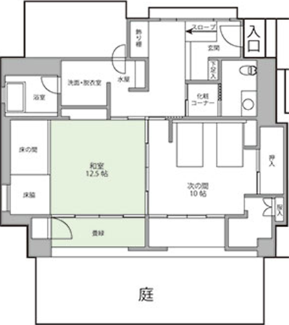 特別室「利久」の図面