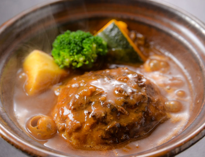 村上牛入り煮込みハンバーグ