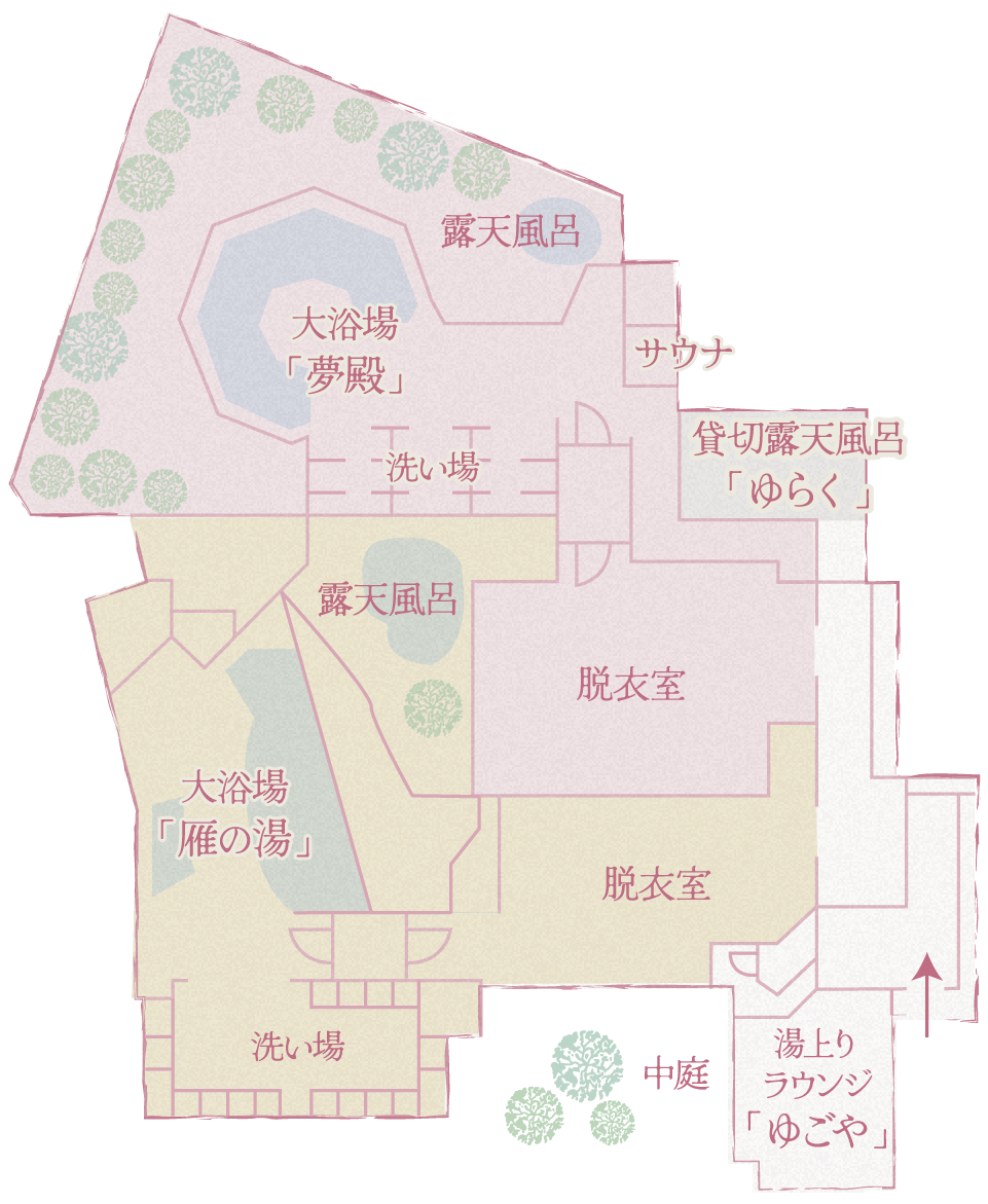 ゆもとやの温泉マップ