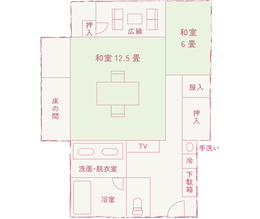 次の間つき和室の間取り