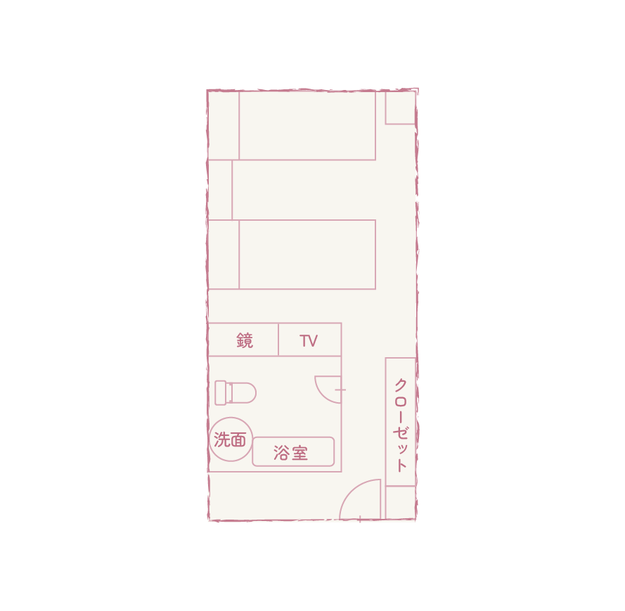 ビジネスツインの間取り