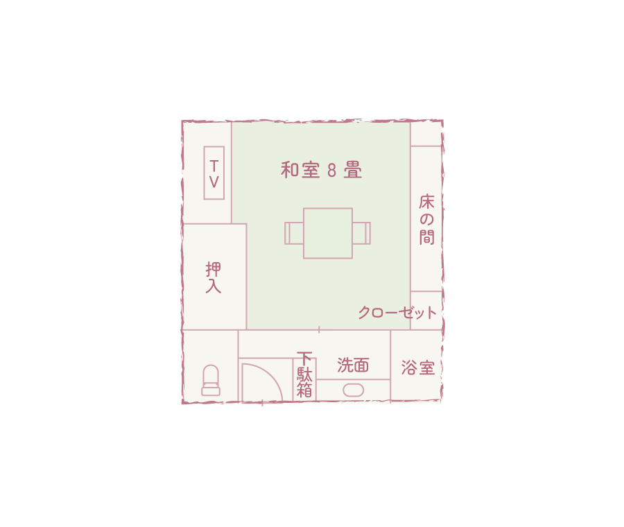 和室8畳の間取り